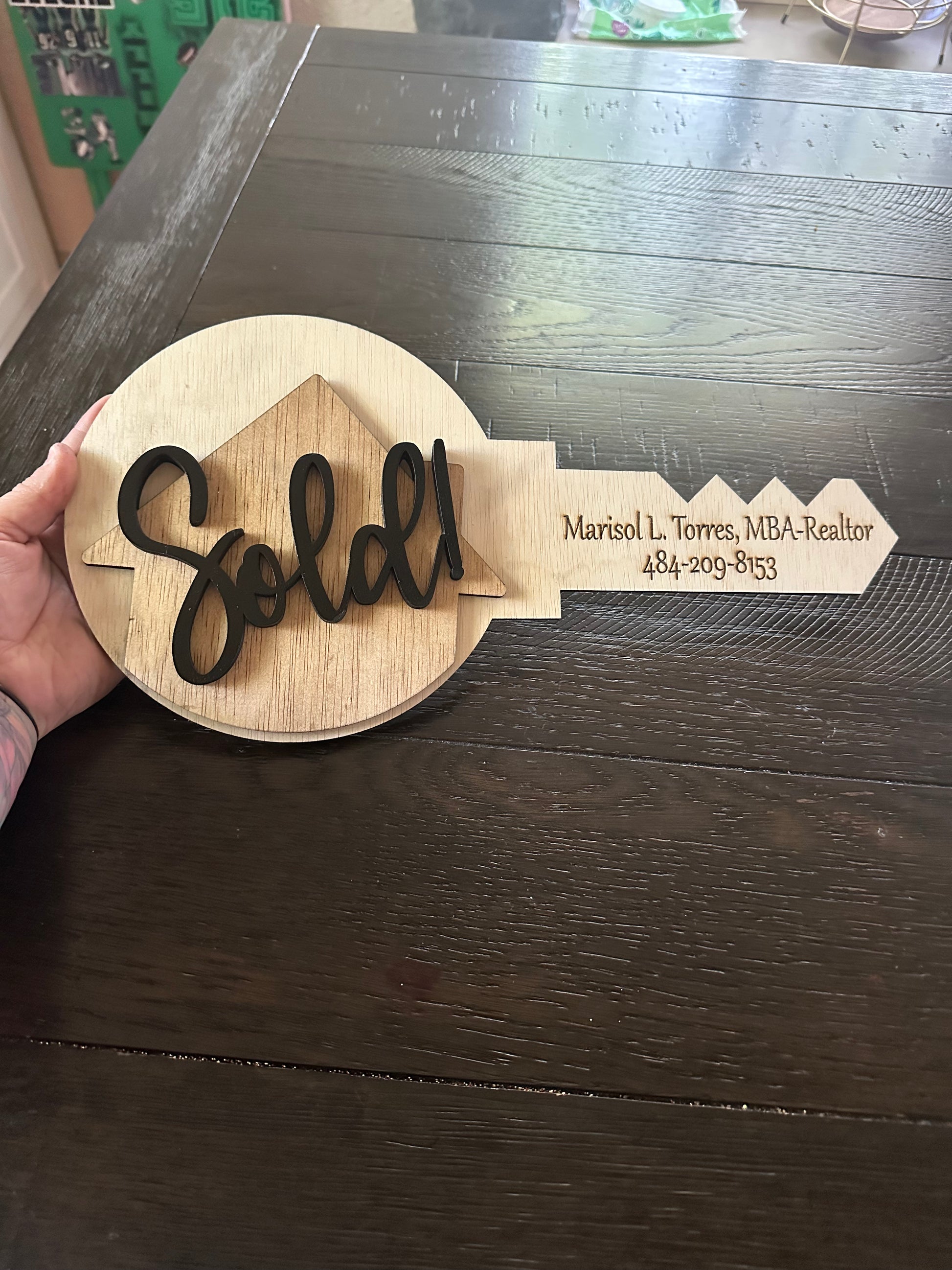 3D sold sign