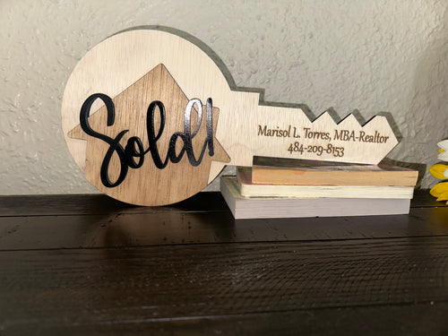 3D sold sign